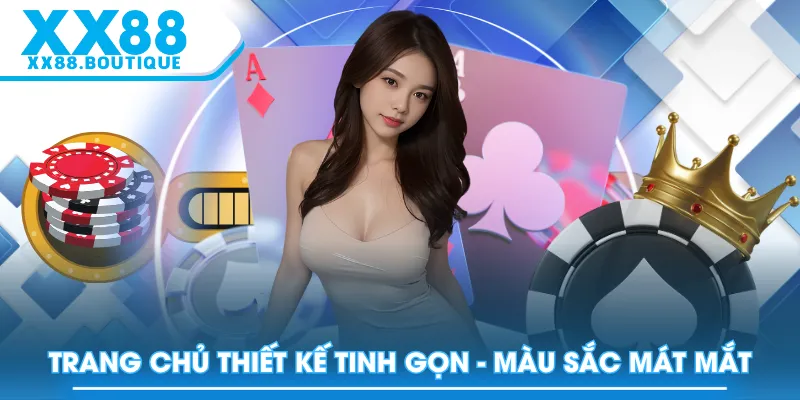 Trang chủ thiết kế tinh gọn - màu sắc mát mắt